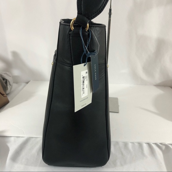Cole Haan Black Leather Tote NWT - Picture 4 of 6